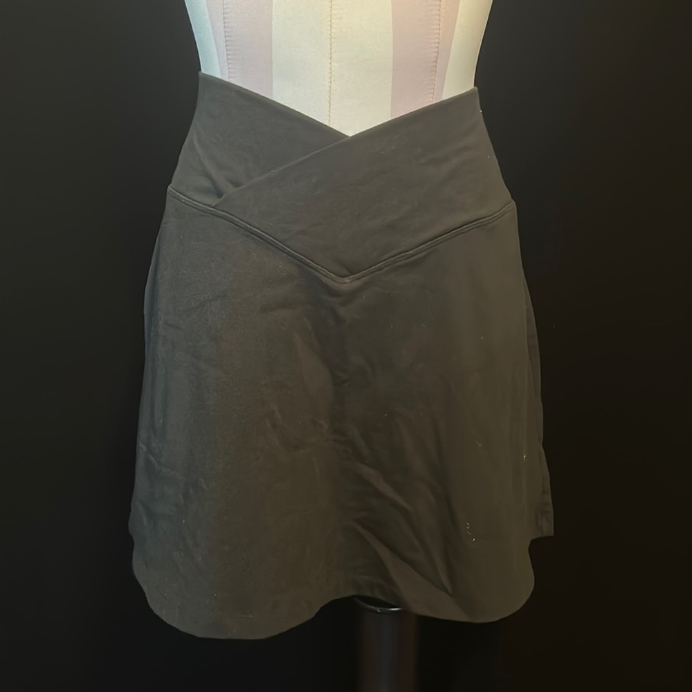 PINK, black crossover skort